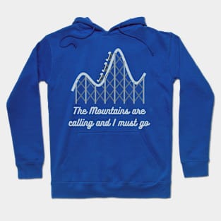 Lispe Amusement Park Rollercoaster The Mountains are Calling Funny Hoodie